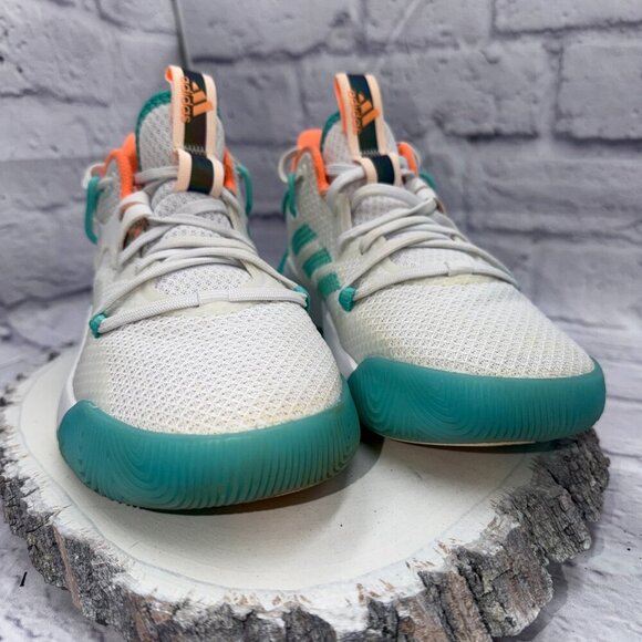 Adidas Harden Stepback 3 Shoes Men Sz 5 Wmn Sz 7 The Bahamas Bounce Mint Coral - Picture 9 of 12